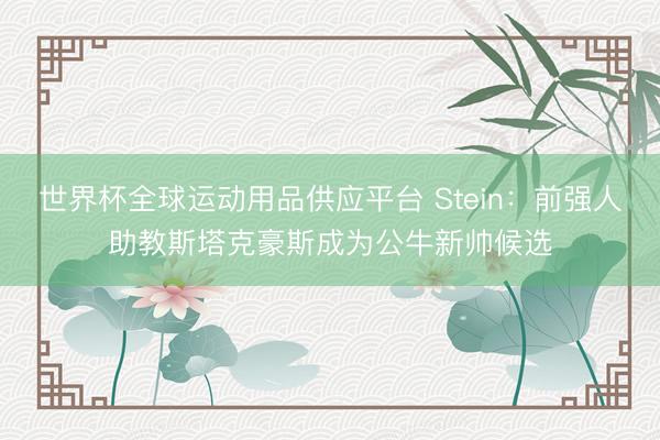 世界杯全球运动用品供应平台 Stein：前强人助教斯塔克豪斯成为公牛新帅候选
